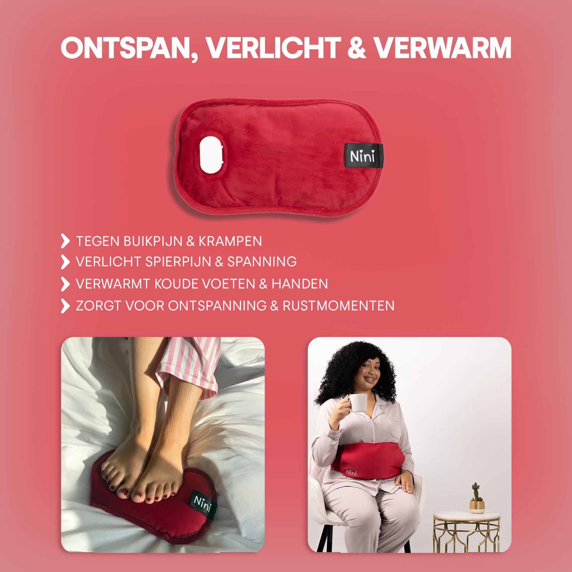 Nini Elektrische Warmtekruik + Body Strap